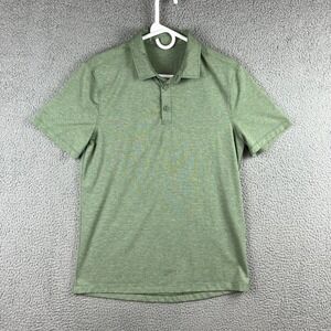 Lululemon Polo Shirt Mens Medium Heather Green Golf Lightweight Casual Men